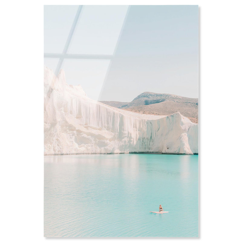 «Chalk Water», reproduction d'art acrylique sur côtes par Notoriart, H 54 po x l 36 po