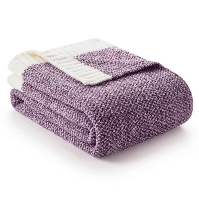  Jeté tricoté réversible Heather Knit