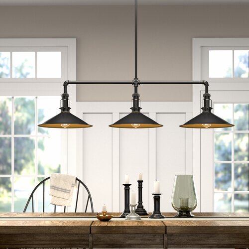 Williston Forge Oakengates 3 - Light Kitchen Island Pendant & Reviews ...