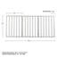 Barrière pour animaux de compagnie - 3 panneaux pliables pour chien et chat 54 x 24 pour portes, escaliers et couloirs, clôture accordéon en bois autoportante rétractable, aucune installation requise, barrière de sécurité pour animaux de compagnie par PETMAKER (blanc)
