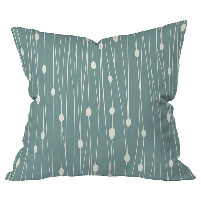 Coussin décoratif intérieur/extérieur enchevêtré, Bleu