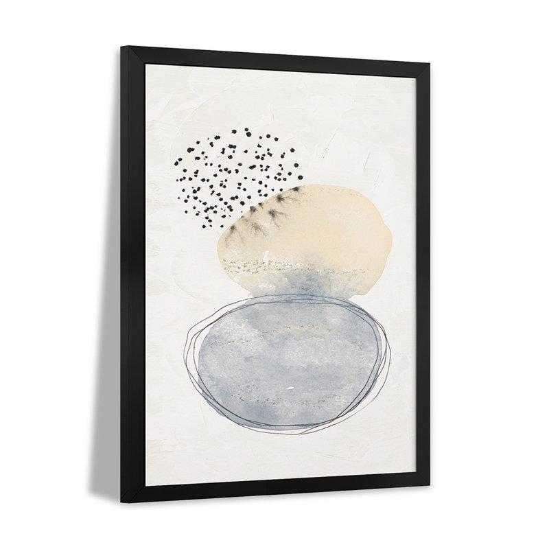 «Gray and Yellow Shapes I», reproduction d'art murale - affiche de galerie, H 32 po x l 24 po