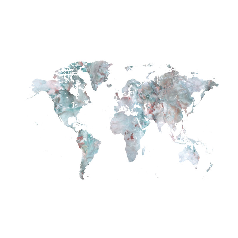 Pattern Map 2 - Wrapped Canvas Print, 30cm H x 46cm W x 3.8cm D