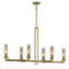 Everly Quinn Ozmo Soft Brass With Clear Island Light