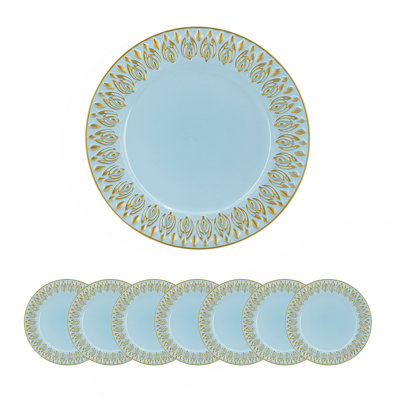 8 Pack Plastic Charger Plate, D14"