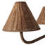 Delphine Wicker Chandelier in Dark Brown