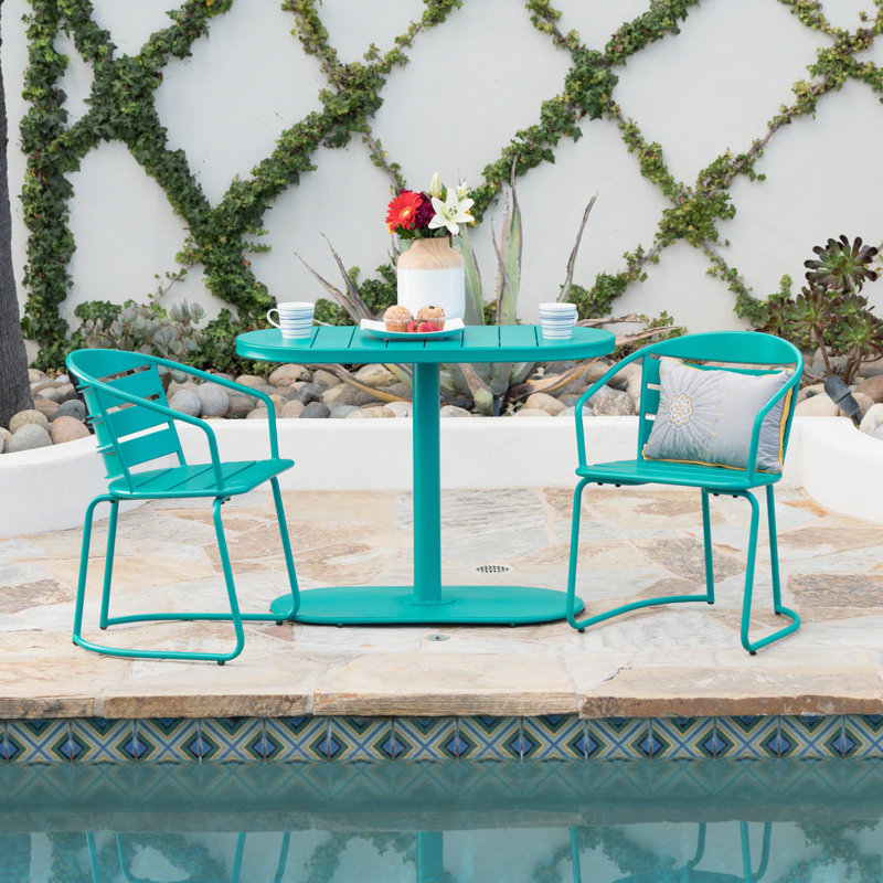 Santa Monica Bistro Set, Teal