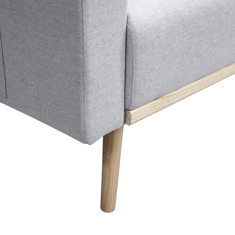 Tissu gris 75 po avec hublots, pochettes à magazines et tissu, 75