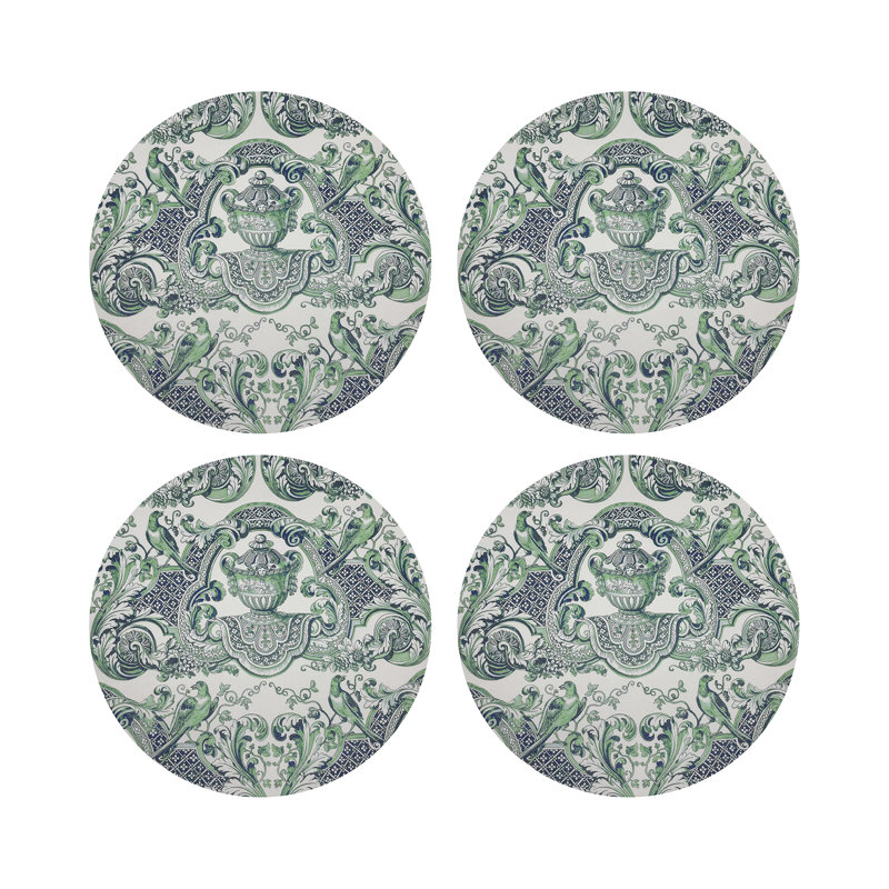 Napperon en cuir Royal Delft William and Mary, Vert