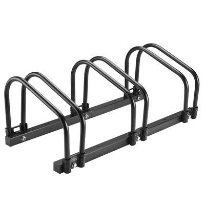  Support pour 3 vélos, support de garage intérieur, largeur de 2,4 po pour la plupart des vélos, 27,8 po x 12,6 po x 10,3 po, acier thermolaqué noir