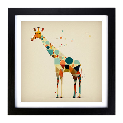 Giraffe Suprematism No.1 - Framed Print