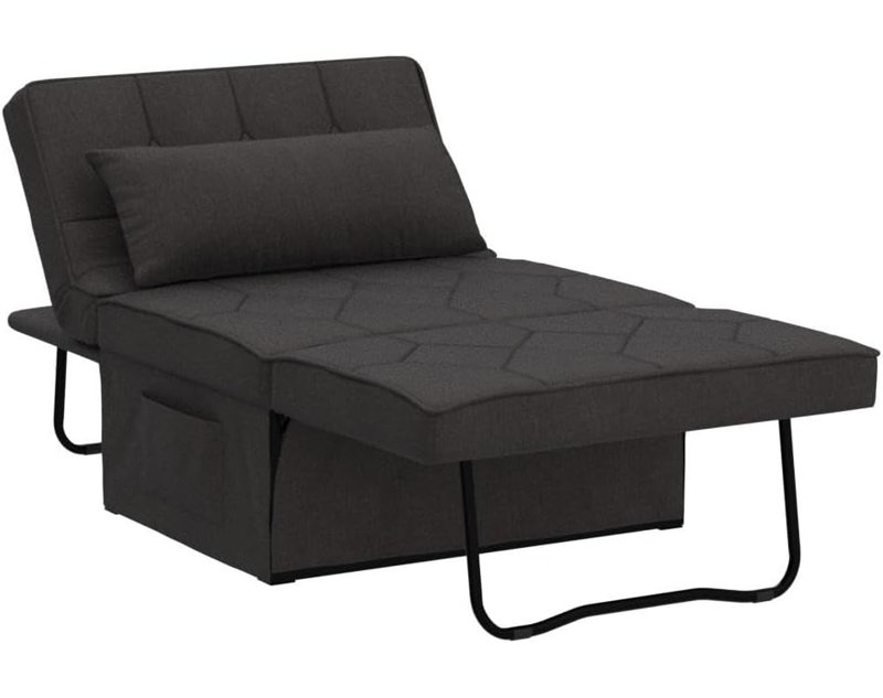 37" Convertible Sleeper Sofa Brown, Dark Brown