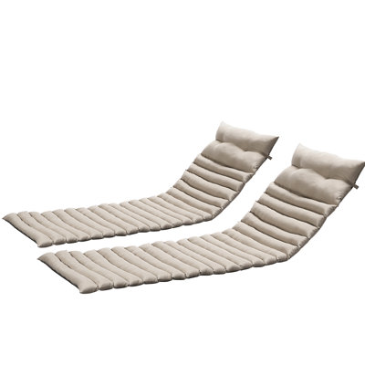 2 housses de coussin de chaise longue - kaki, matériau, amovible et lavable, rembourrées de coussins éponge kaki résilient, fermeture à glissière, rembourrage de soutien doux, bords passepoilés, élégant