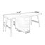 Bureau de direction rectangulaire en bois massif clair avec tiroirs-1938570359