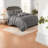 Luxurious 6-piece Jacquard Bedding Set, Polyester, Elegant Grey For Home