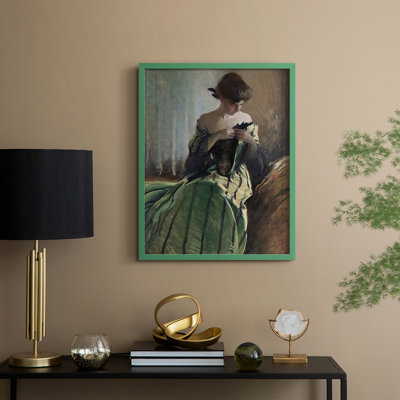 «Vintage Portrait Print», reproduction encadrée en bois massif