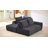 L-Shape Sectional Oversized Sofa, Tufted Minimalist Design, Left Facing Chaise, No Assembly Required-401631190-401631186
