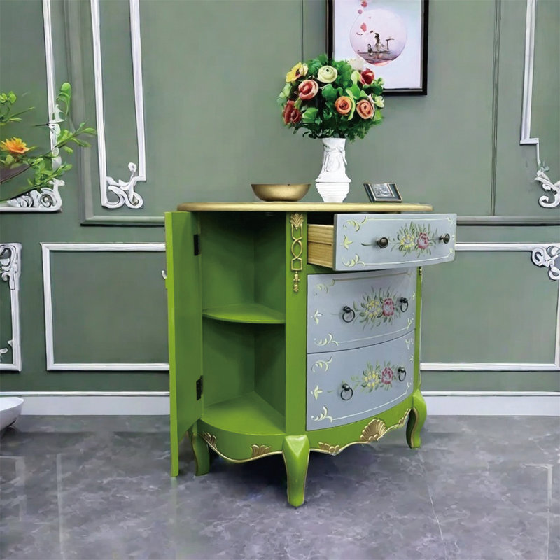 Armoire de rangement en bois peinte à la main