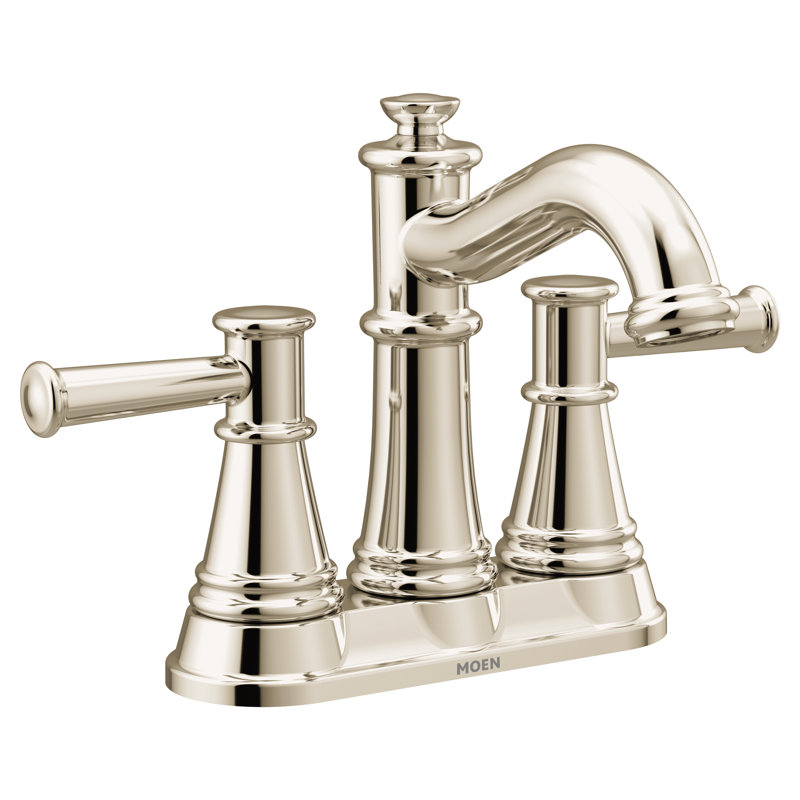 Belfield Centerset Bathroom Faucet with Drain Assembly, Polished Nickel