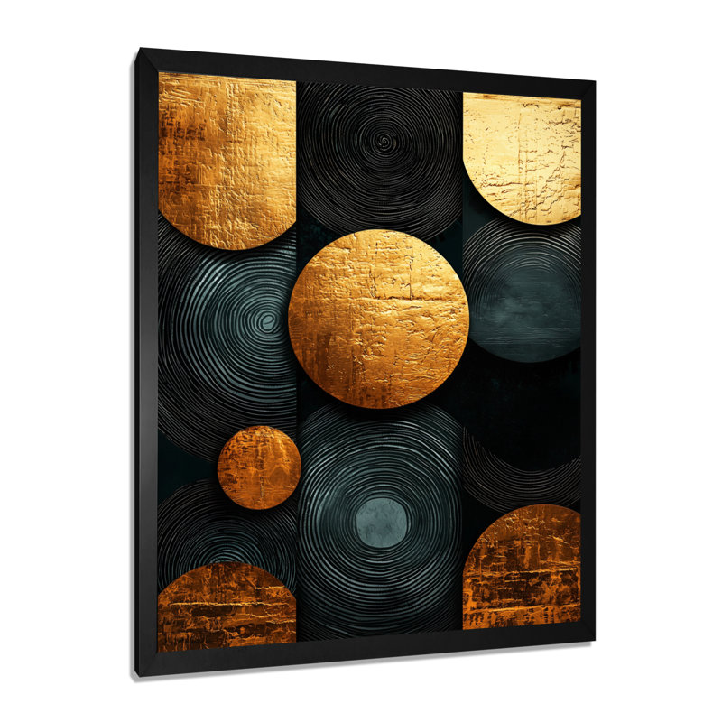 Poole - Abstract Canvas Art Print, 40" H x 30" W, Black, Framed Print without Mat