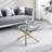 Landgraf Glass Top Round Coffee Table,Cocktail Table,Glass End Table-944003058-1006286576