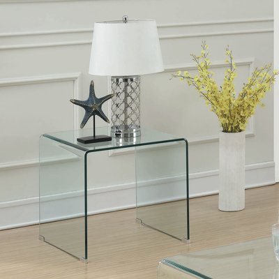 Table de bout en verre trempé l 22 po Khalilah 