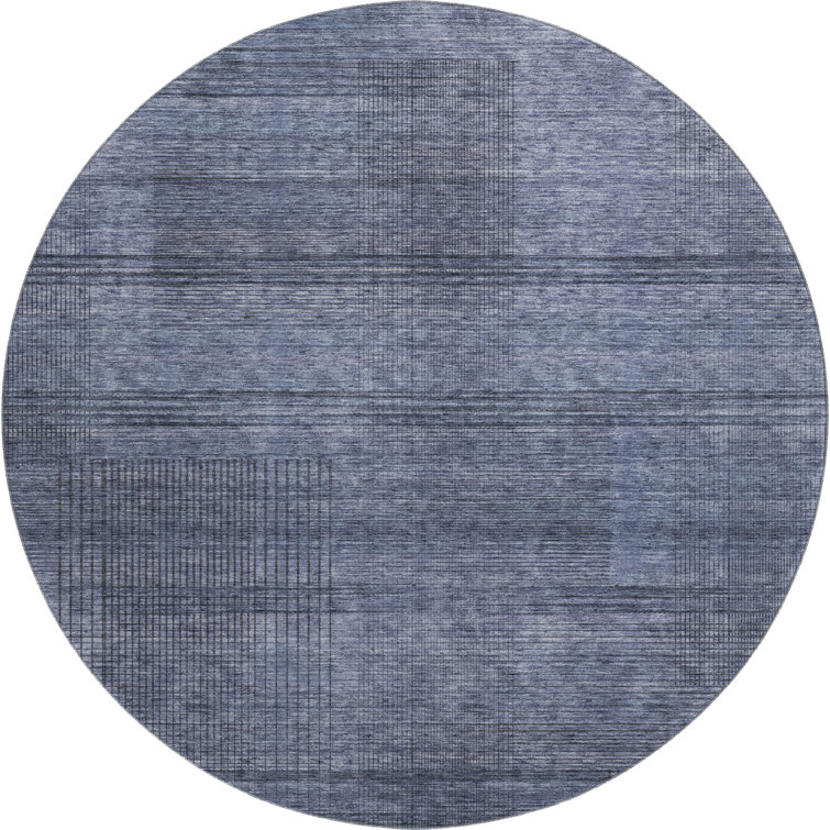 Premium Machine Washable Prisco Navy Rug