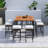 10-Piece Outdoor Acacia Wood Bar Height Table Set
