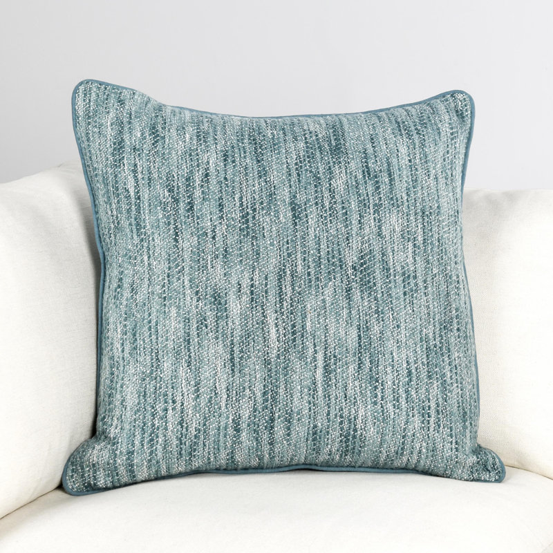 Coussin Sharma, Carré, Bleu / bleu sarcelle