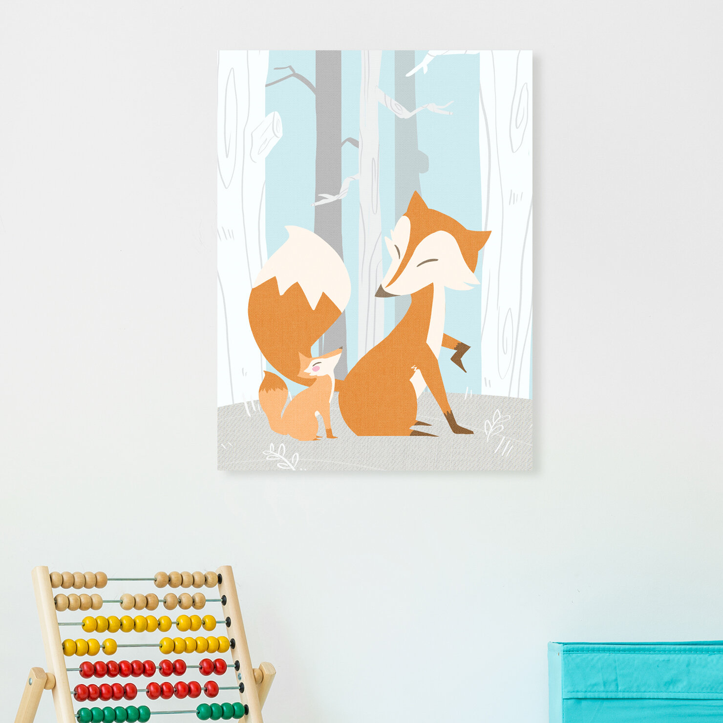 fox nursery wall art