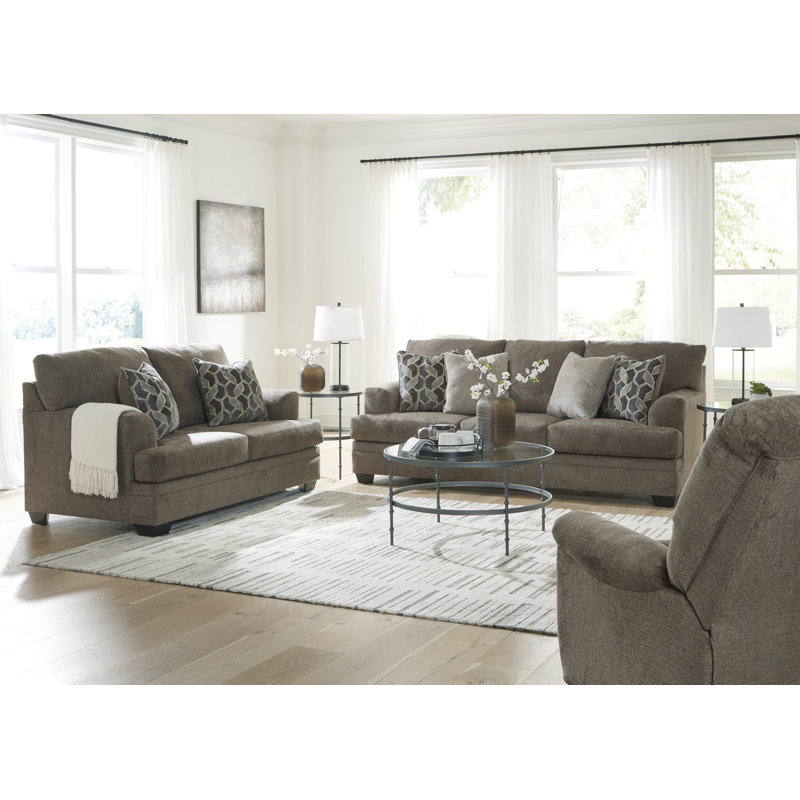 Fiarvale Upholstered 92'' Sofa, Brown 100% Polyester
