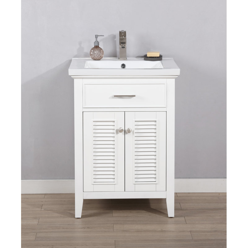 Ensemble de meuble-lavabo simple 24 po Cameron, Blanc