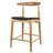 Borisav Counter Height Stool – Farmhouse Open Back with Padded Cushion, Wood Kitchen Chair (Set of 2)-149617304-170397104