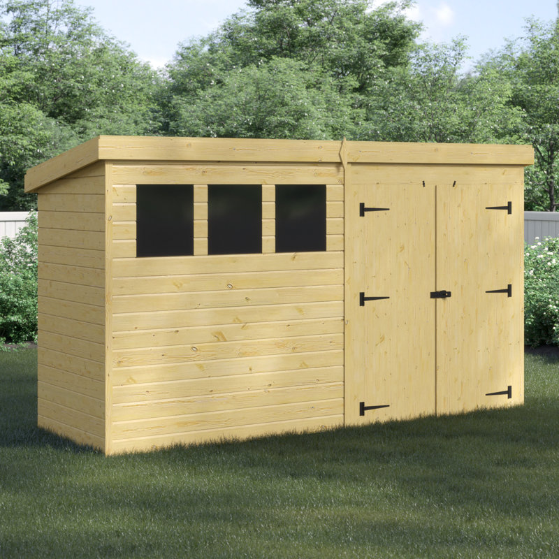 Shiplap Pent Wooden Shed, 12ft. W x 4ft. D