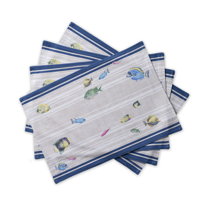 Cotton Striped Rectangle Placemat