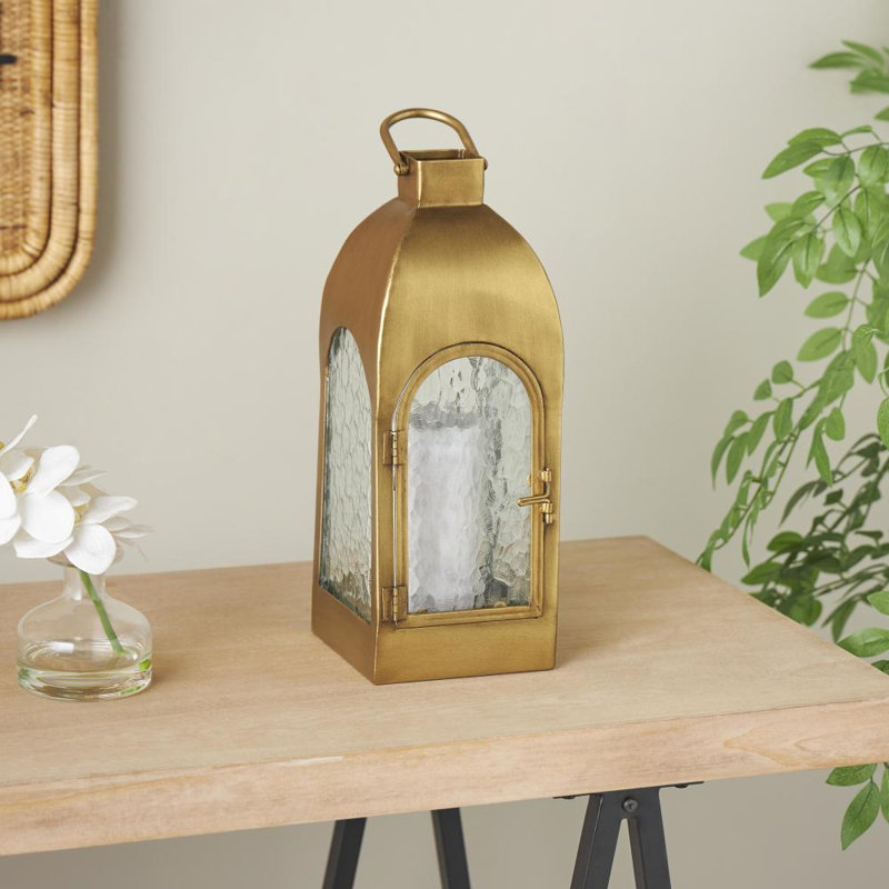 Lanterne bougie en métal pour l'intérieur