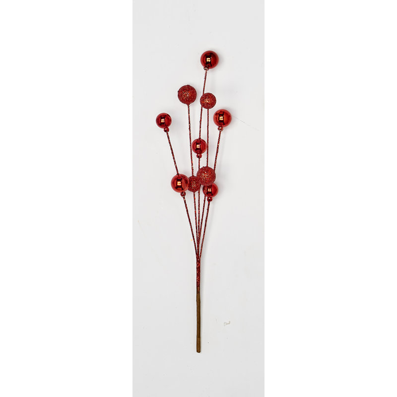 Aérosol de Noël 18 po brillant et scintillant, Rouge