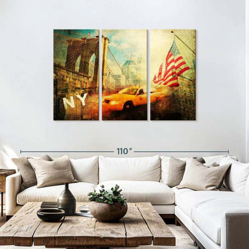 Symboles de Nicci de New York, H 48 po x l 74 po