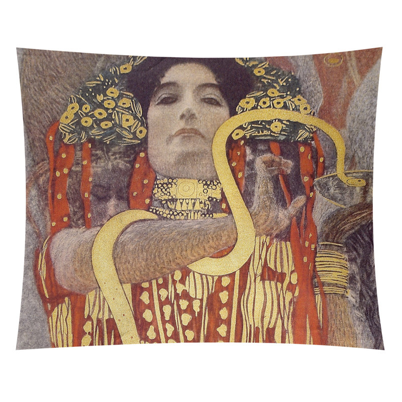 Tapisserie murale hygeia, H 63,5 po x l 54 po, Rouge / ivoire / gris