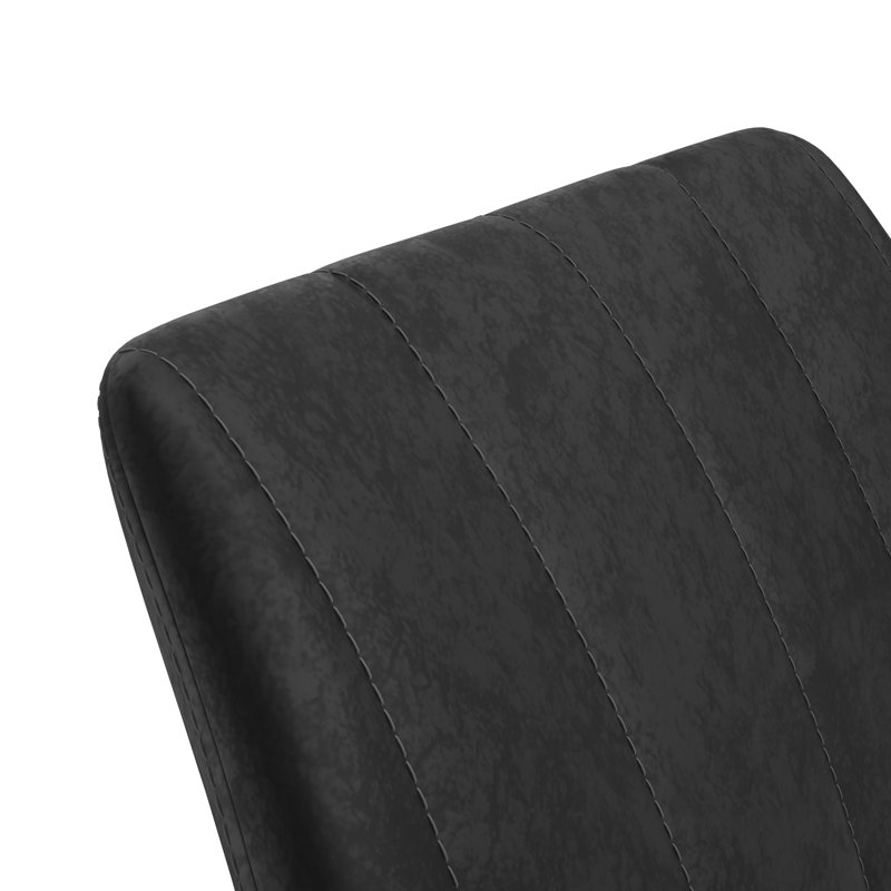 Upholstered Dining Chair, Gray, Black