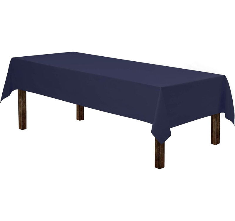 Ambee Dining Linens, 60" W x 102" L, Navy Blue