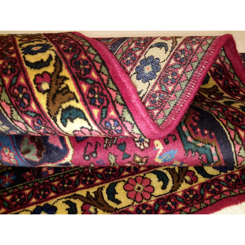 Onerva Cotton Oriental Area Rug in Red