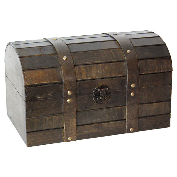Rustic Brown Barn Wood Trunk with Antique Hardware