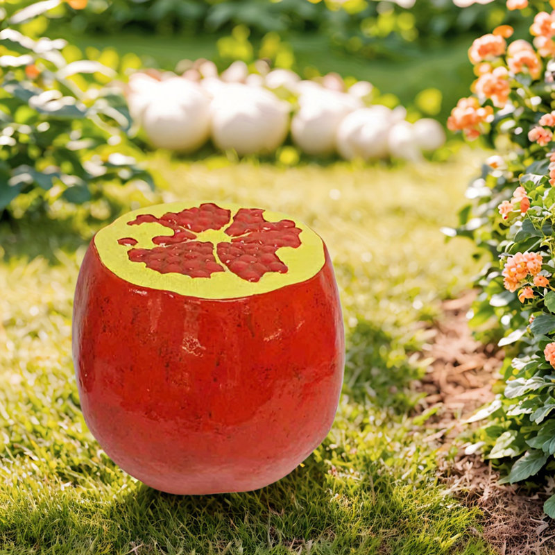Tabouret de fruit de grenade, tabouret en résine surdimensionné, table d'appoint