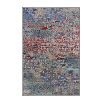 Tapis bleu / rouge Grenora