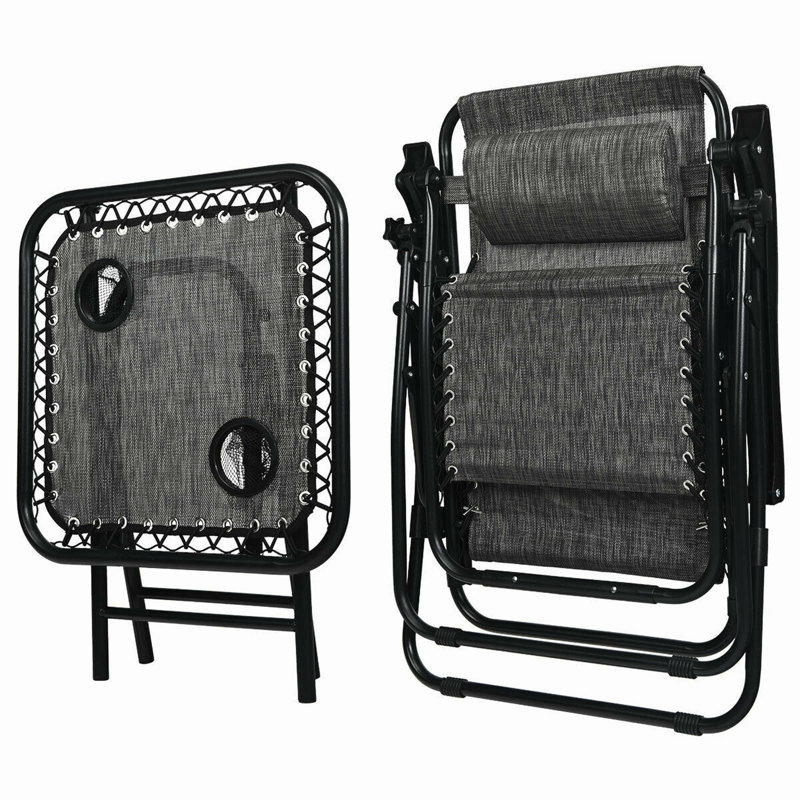 Chaise pliante zéro gravité, gris