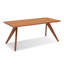 Table de salle à manger rectangulaire en bois massif couleur cerisier-1636560604