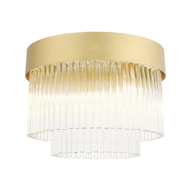 Plafonnier encastré 4 lumières Bamey, Or doux