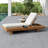Acacia Wood Chaise Lounge Set With Adjustable Headrest And Water-Resistant Cushions, For Outdoor Relaxation-2028351692