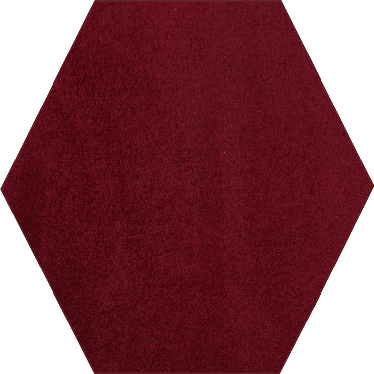 Modern Plush Solid Color Rug - Burgundy, Pet and Kids Friendly Rug. Made in USA, Rectangle, Area Rugs Great for kids, Pets, Event, Wedding 